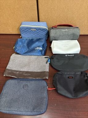 Airlines Travel Amenity Kit Toiletry Bag Delta Tumi Alaska Flagship France Lot 8